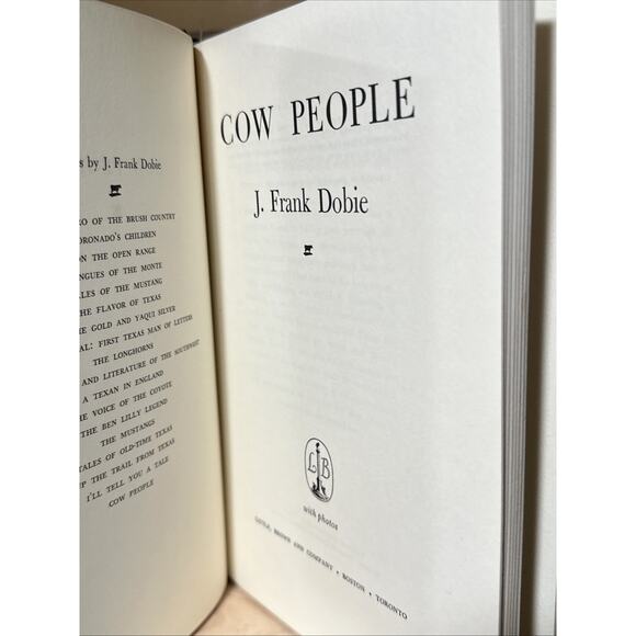 Cow People by J. Frank Dobie – First Edition, Illustrated, 1964 Western Culture - Picture 4 of 6